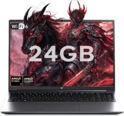 KAIGERR Gaming Laptop, 24GB DDR5 512GB NVMe SSD Laptop Computer with AMD Ryzen 7 H255(8C/16T, Up to 4.9GHz), 16.0 inch Windows 11 Laptop, Radeon RX Vega 8 Graphics,WiFi 6, Backlit KB